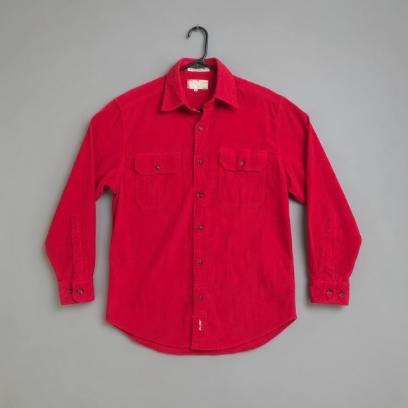 Levi's Other - Levis Mens Medium Red Cotton Flannel Button Up Shirt Long Sleeve Workwear M